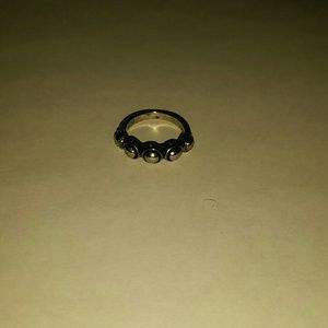 Silver bud ring